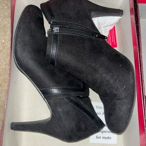 Karma Black Heeled Ankle Boots